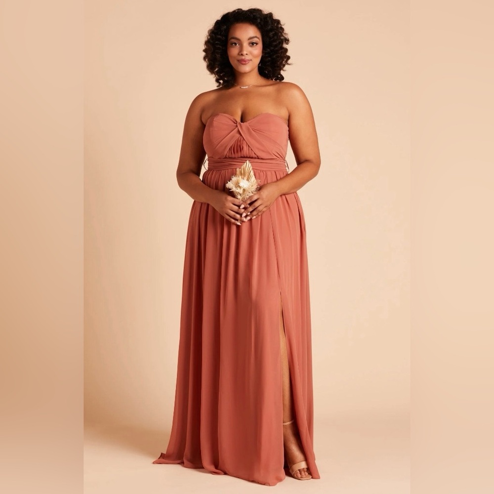 Birdy Grey Grace Convertible Dress with Slit in Terracotta - Picture 5 of 7